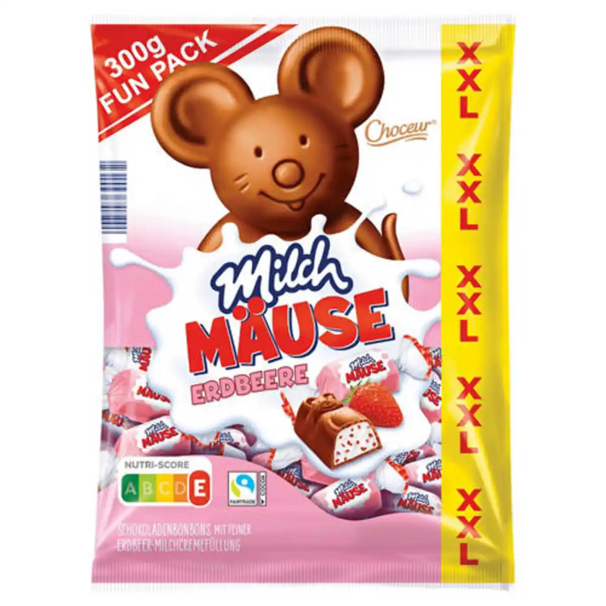 Bild 1 von CHOCEUR Milch Mäuse XXL 300 g, Erdbeere