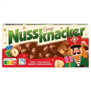 CHOCEUR Nussknacker Weihnachtsedition 100 g, Vollmilch Nuss