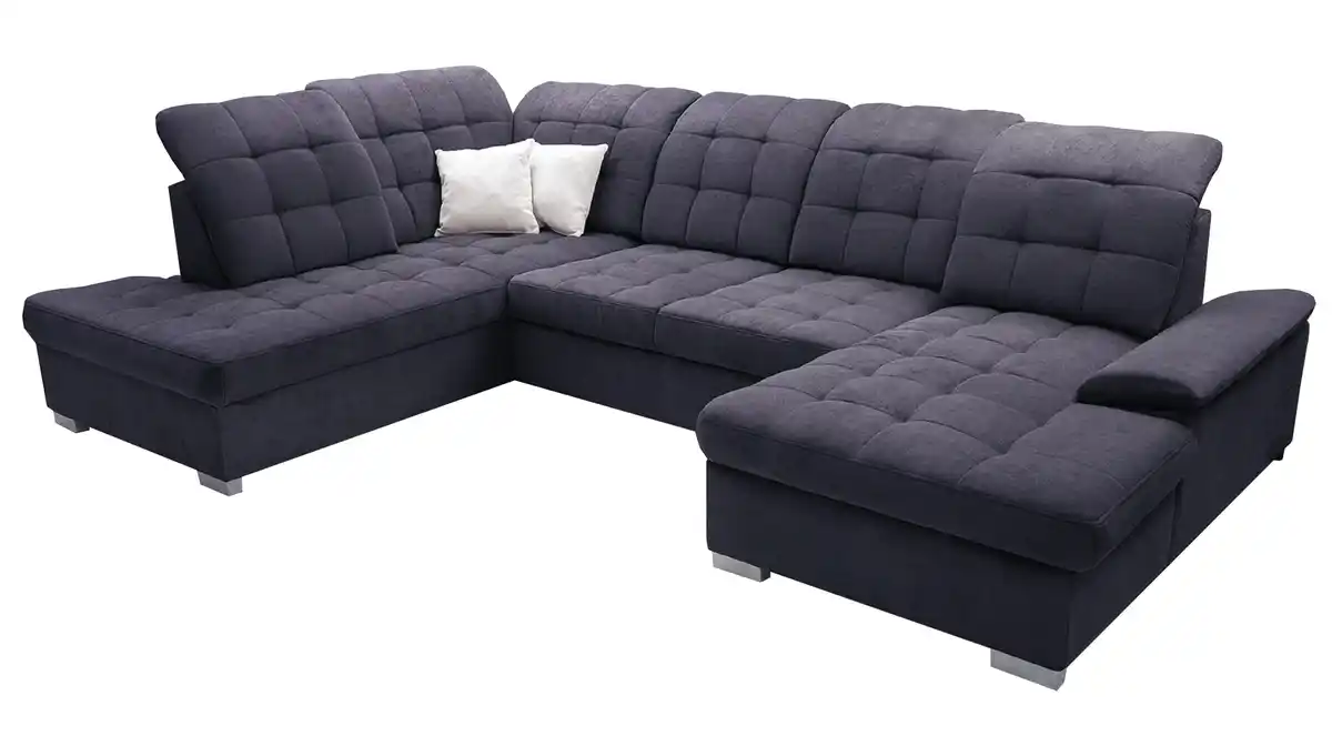 Bild 1 von Wohnlandschaft Schlaffunktion blau Bettkasten 343 cm - VIKTOR