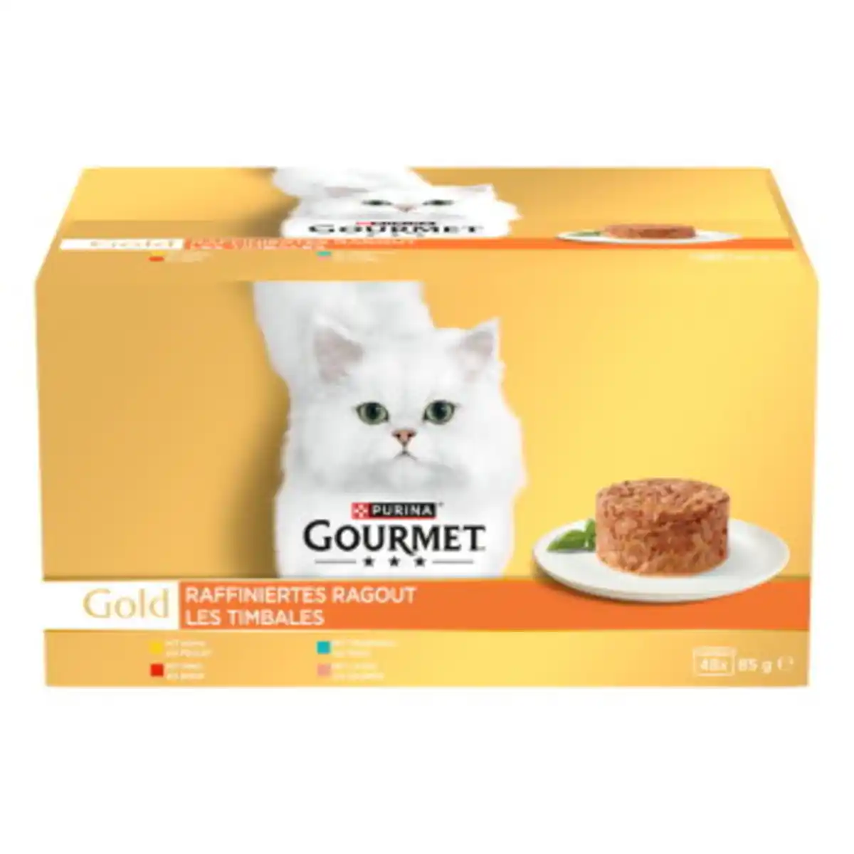 Bild 1 von GOURMET Gold Nassfutter Katze, Adult, Raffiniertes Ragout 48x85g