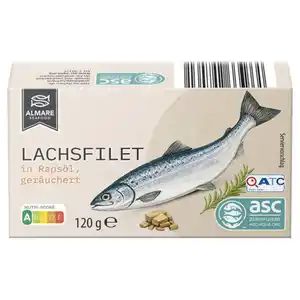 ALMARE SEAFOOD Lachsfilet 120 g, Geräuchert