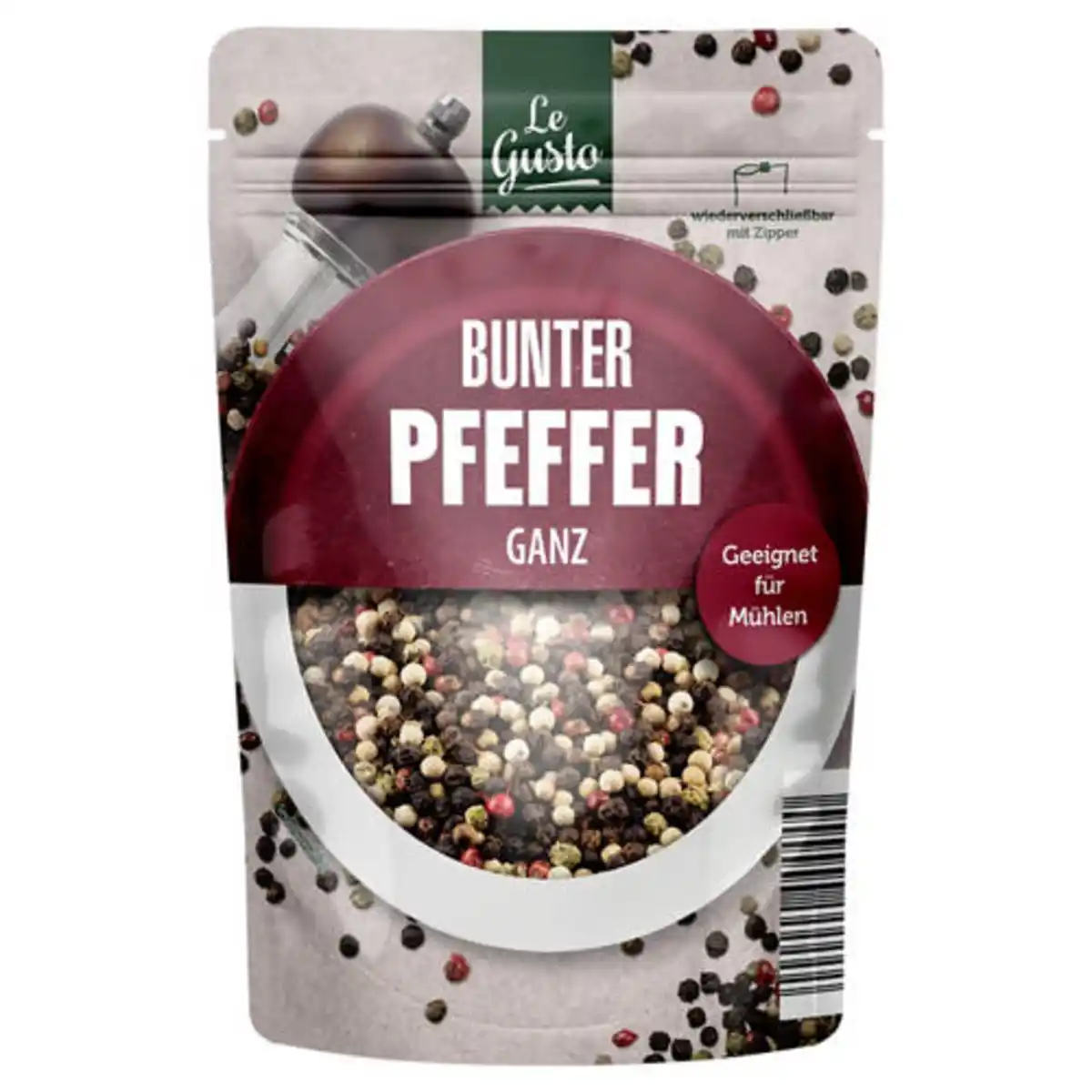 Bild 1 von LE GUSTO Gewürze im Nachfüllbeutel 100 g, Bunter Pfeffer, ganz