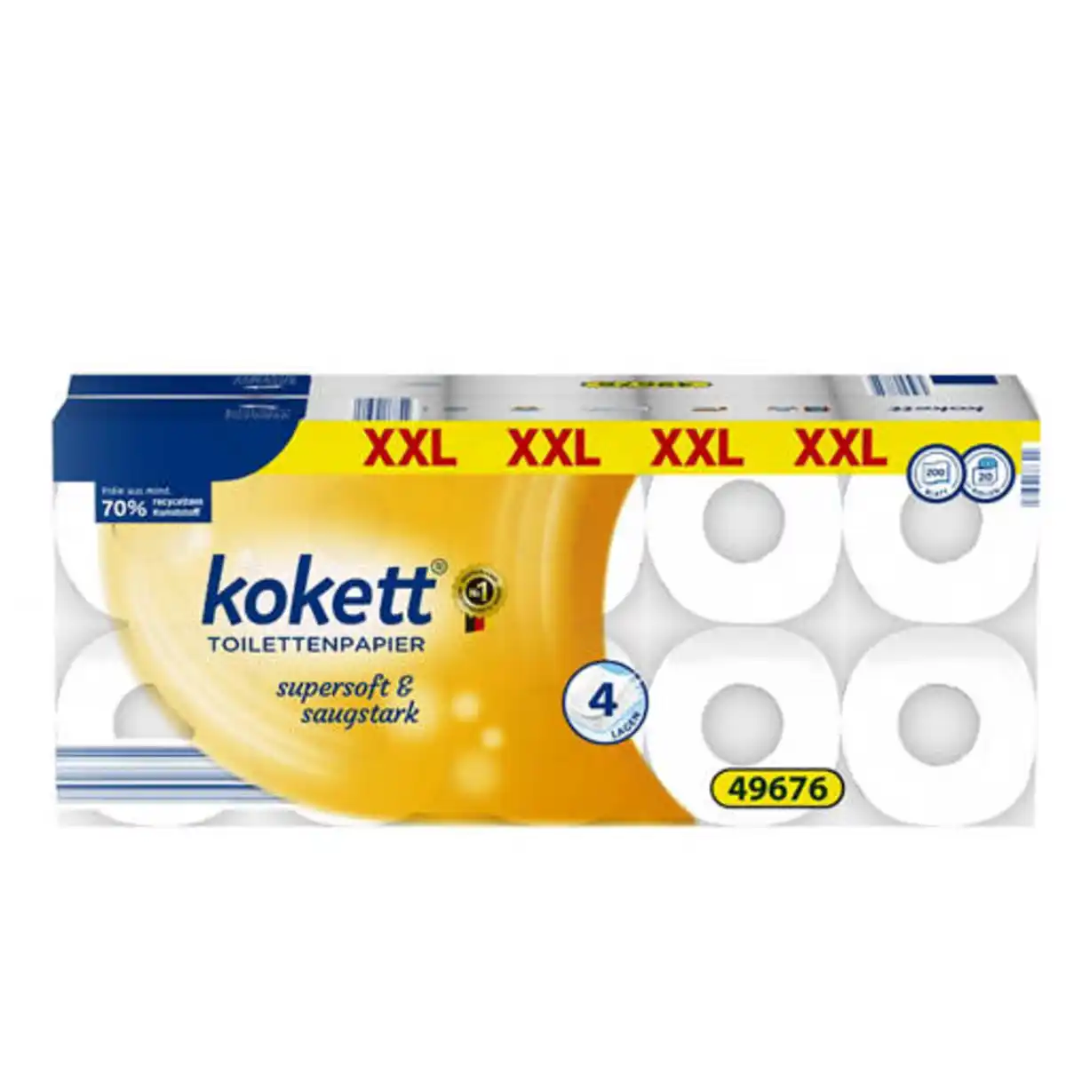 Bild 1 von KOKETT Toilettenpapier XXL 4-lagig, 20 Rollen je 200 Blatt