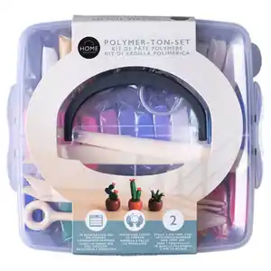 HOME CREATION Polymer-Ton-Set, Gießpulver oder Silikon-Formen, Ton-Set