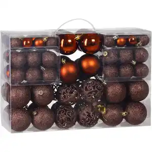 casaria® Weihnachtsbaumkugeln 100-teilig bronze