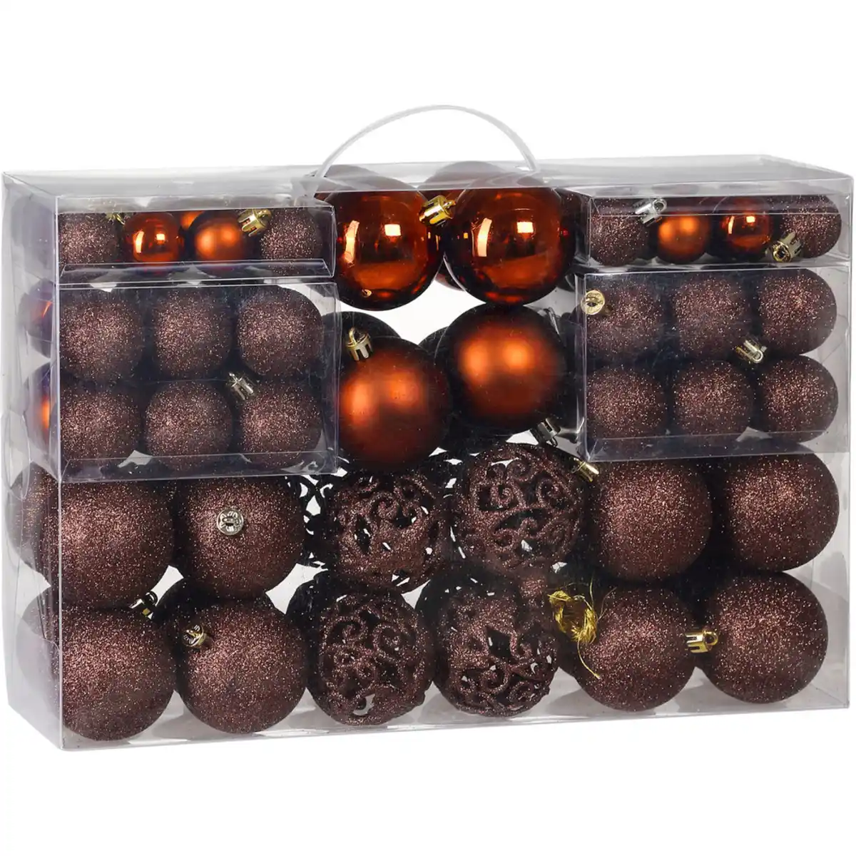 Bild 1 von casaria® Weihnachtsbaumkugeln 100-teilig bronze