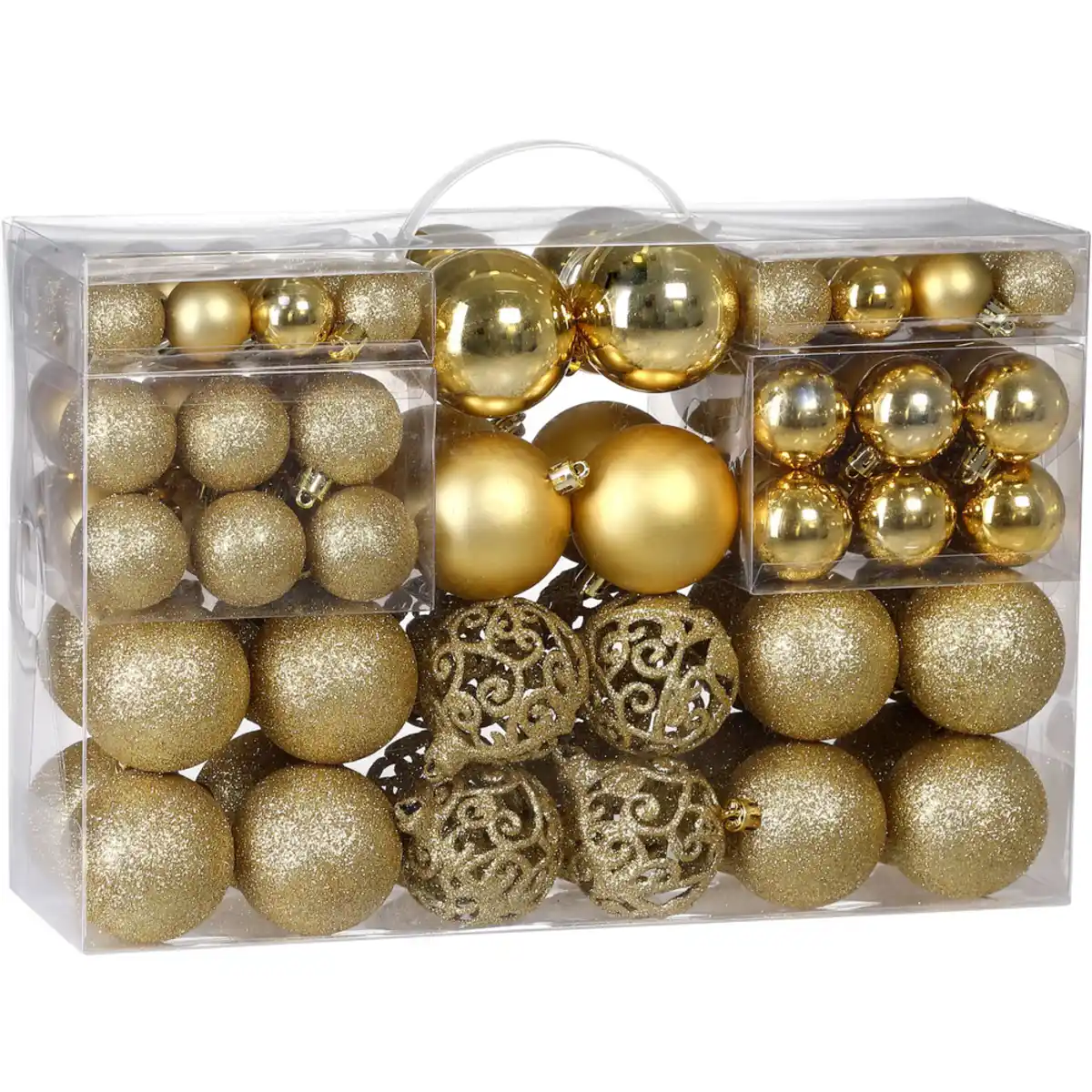 Bild 1 von casaria® Weihnachtsbaumkugeln 100-teilig gold