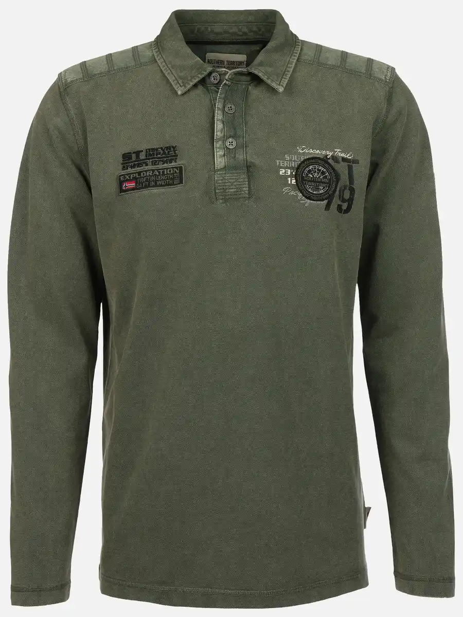 Bild 1 von Herren Poloshirt mit Stickerei Oliv