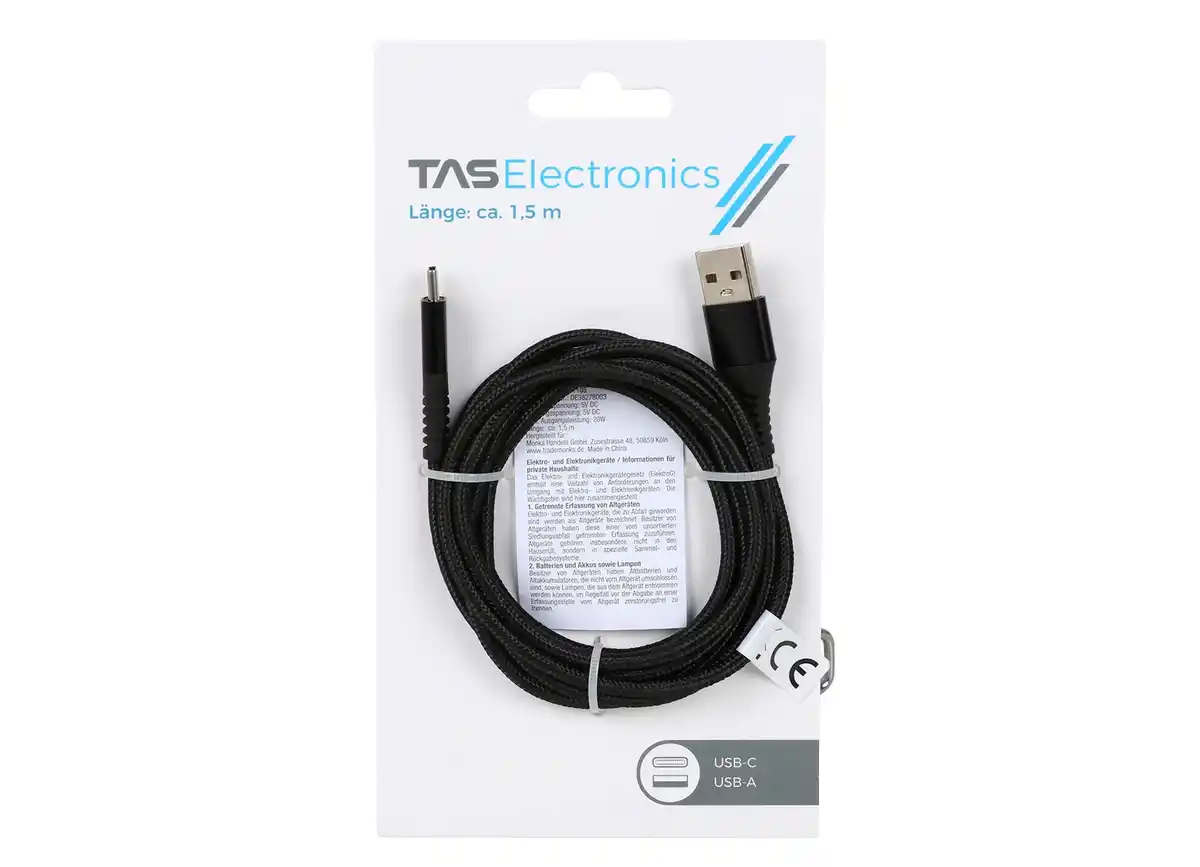 Bild 1 von TAS-Electronics Ladekabel USB-A zu USB-C