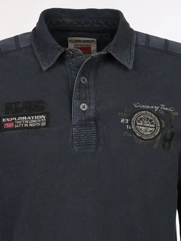 Bild 3 von Herren Poloshirt mit Stickerei Blau