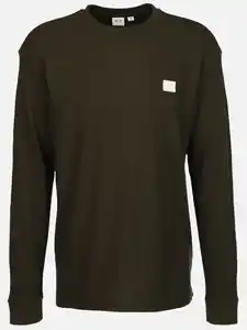 Herren Longsleeve mit Struktur Grün