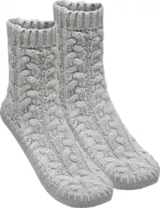 IDEENWELT Hausschuhsocken Grau Gr. 41/42