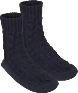 IDEENWELT Hausschuhsocken Dunkelblau Gr. 39/40